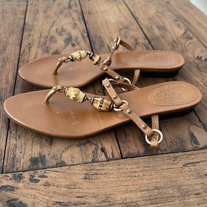 Gucci brown bamboo sandals GORGEOUS